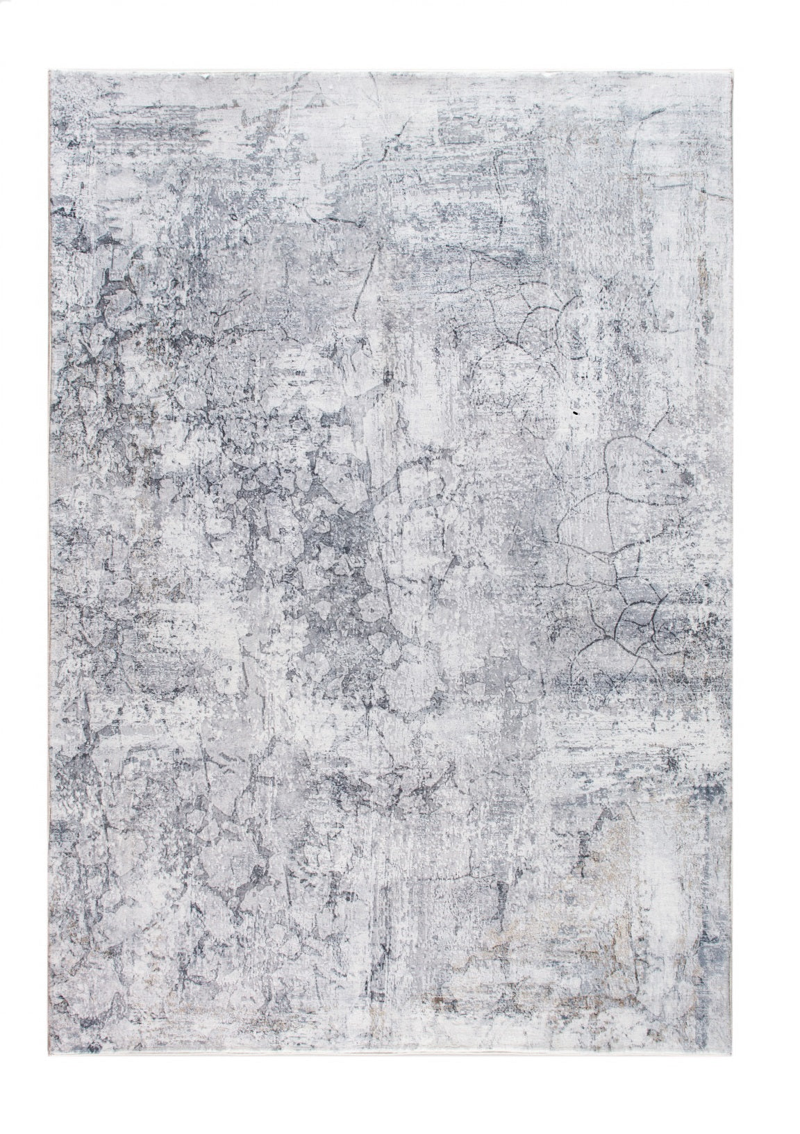 5' X 8' Gray Distressed Marble Area Rug