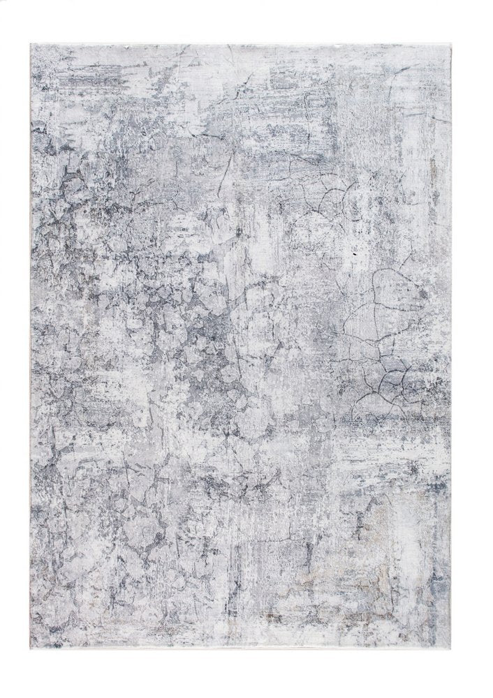 5' X 8' Gray And Ivory Abstract Area Rug