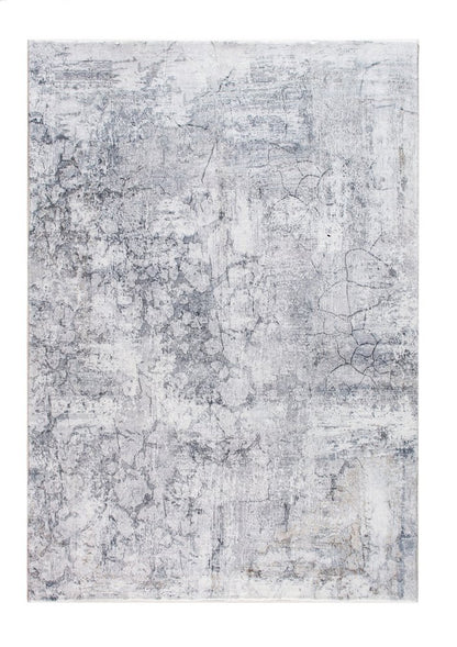 5' X 8' Gray And Ivory Abstract Area Rug