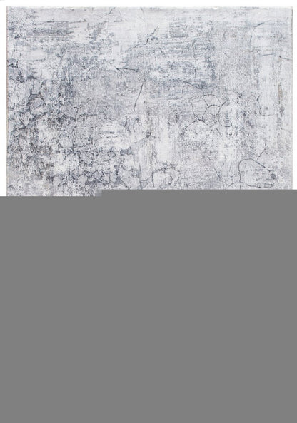 6' X 9' Gray And Ivory Abstract Area Rug