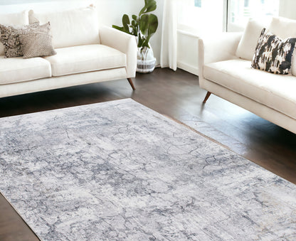 6' X 9' Gray Abstract Area Rug