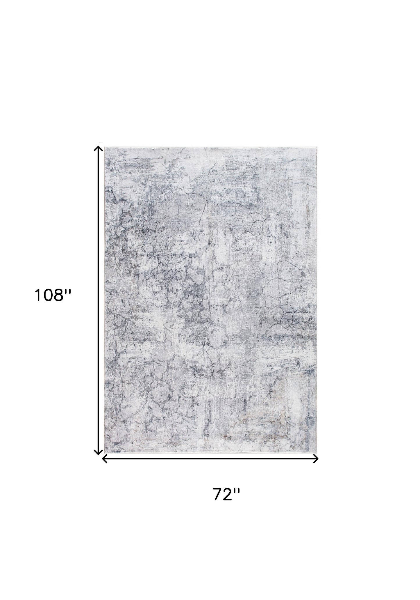 6' X 9' Gray Abstract Area Rug