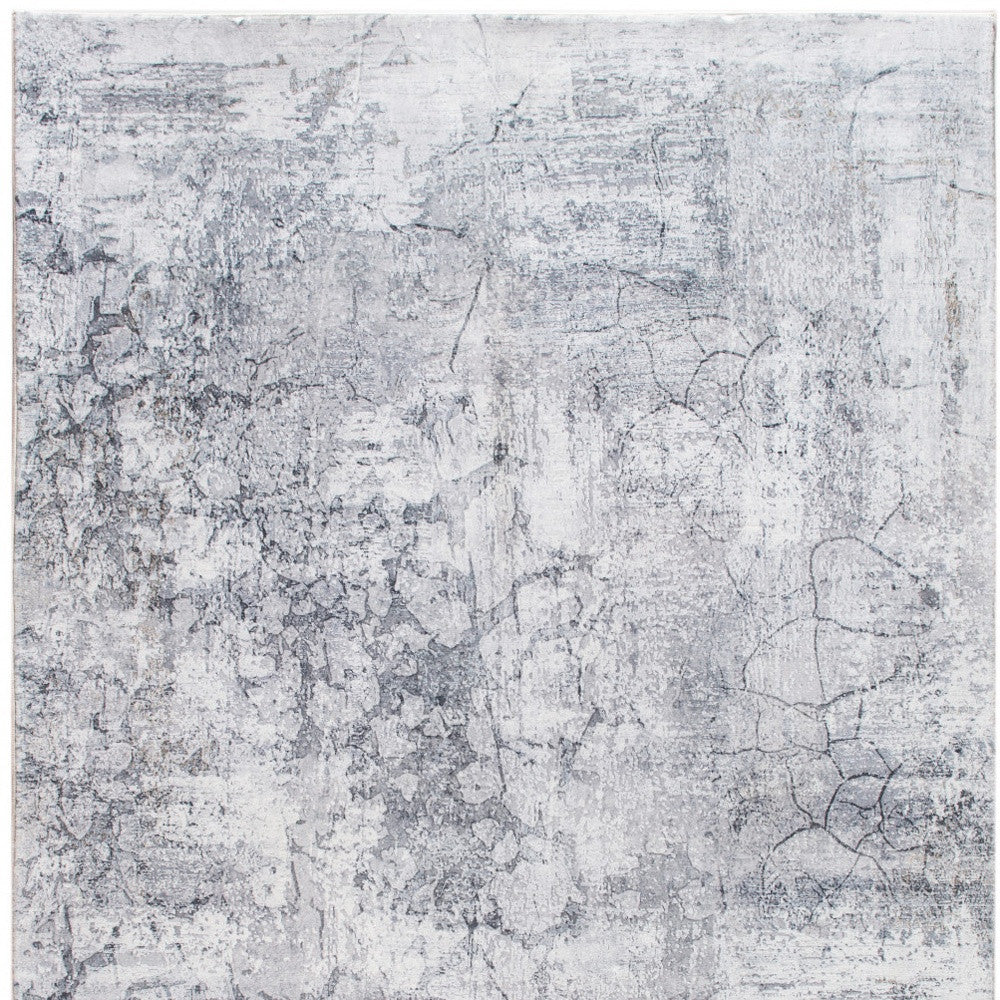 8' X 10' Gray Abstract Area Rug