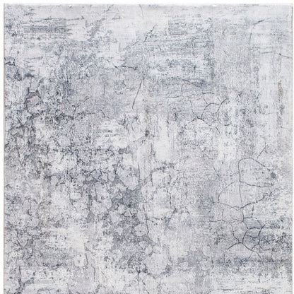 8' X 10' Gray And Ivory Abstract Area Rug