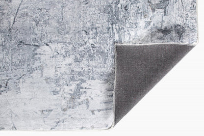 8' X 10' Gray And Ivory Abstract Area Rug