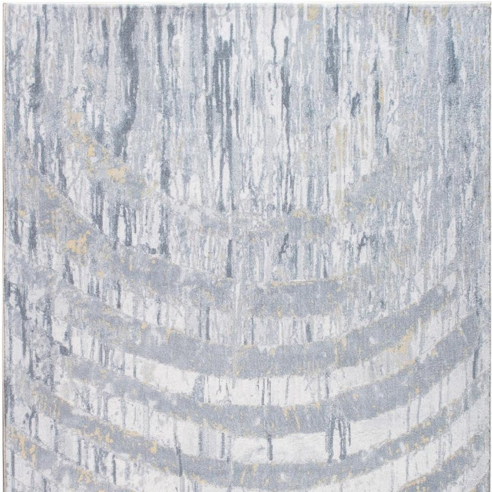 5' X 8' Gray And Ivory Abstract Area Rug