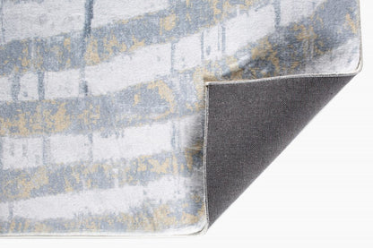 6' X 9' Gray And Ivory Abstract Area Rug
