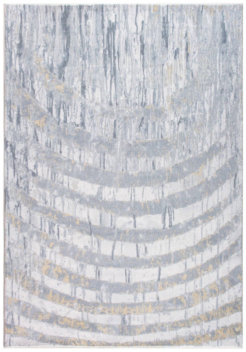 8' X 10' Gray Abstract Area Rug