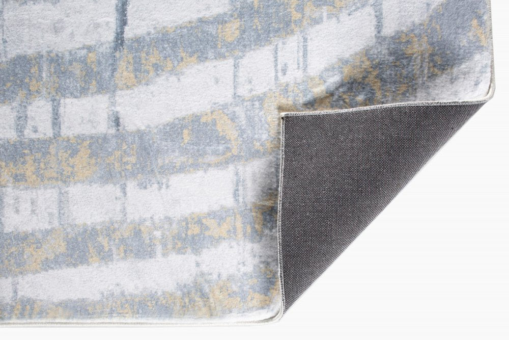 8' X 10' Gray And Ivory Abstract Area Rug