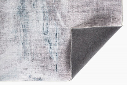 5' X 8' Sand Ivory And Black Abstract Area Rug