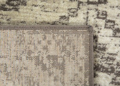 5' X 8' Gray And Brown Abstract Area Rug
