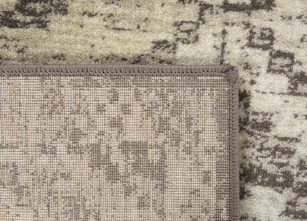 5' X 8' Gray And Brown Abstract Area Rug