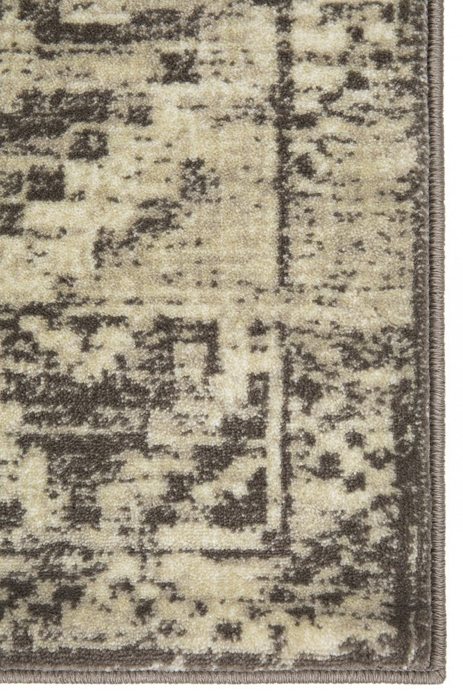 5' X 8' Gray And Brown Abstract Area Rug