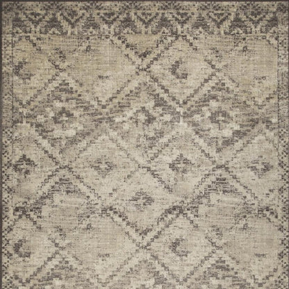 8' X 11' Gray And Brown Abstract Area Rug