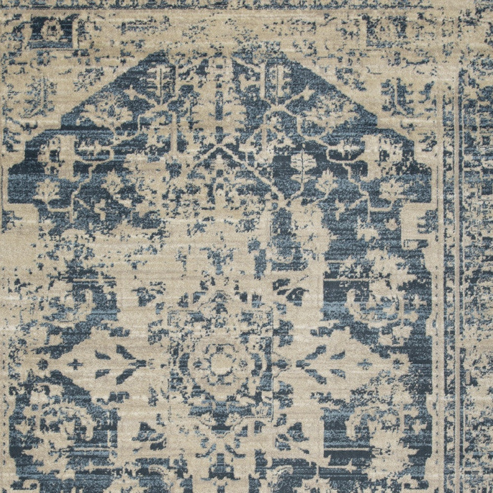 3' X 5' Ivory Oriental Area Rug