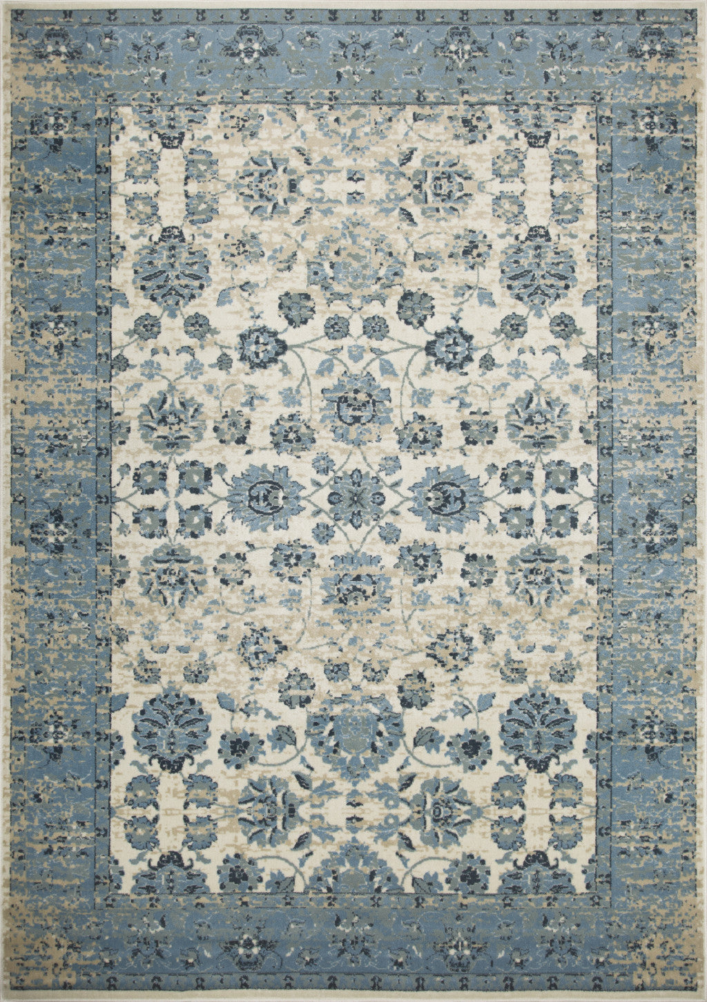 3' X 5' Ivory Oriental Area Rug