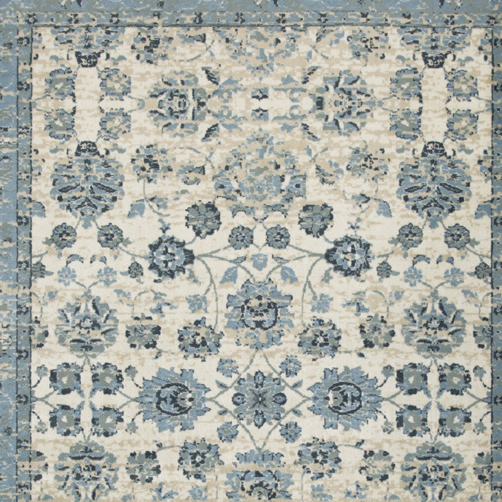 8' X 11' Ivory Oriental Area Rug