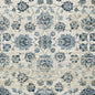 8' Ivory And Sky Blue Oriental Round Rug