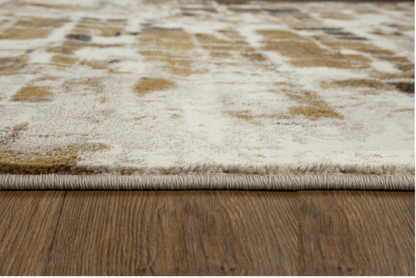 8' Runner Natural Abstract Area Rug