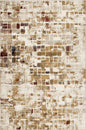 5' X 8' Natural And Brown Abstract Area Rug