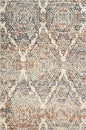 8' X 11' Ivory Rust And Green Oriental Area Rug