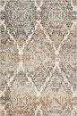8' X 11' Ivory Rust And Green Oriental Area Rug