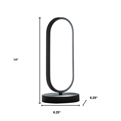 14" Black Metal Desk LED Table Lamp