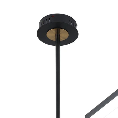 Asymmetric Black and Gold Six Light Ceiling Light