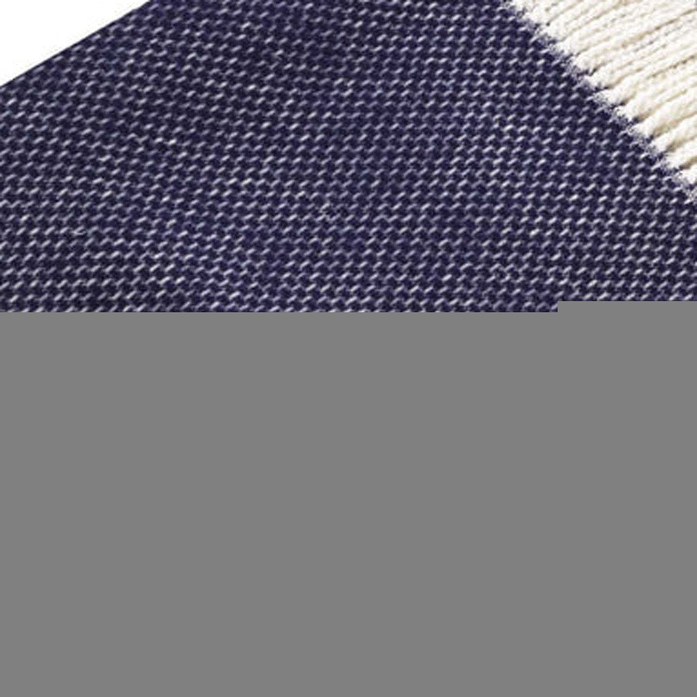 Soft Navy Blue Links Pattern Throw Blanket