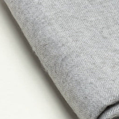 60" X 50" Light Gray Herringbone Plush Throw Blanket