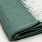 50" X 60" Olive Green And White Woven Herringbone Plush Throw Blanket with Tassels