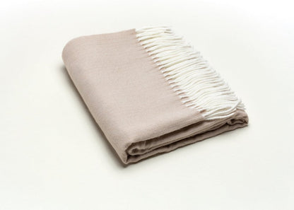 50" X 60" Light Brown Woven Herringbone Plush Throw Blanket with Tassels
