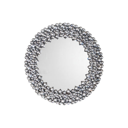 35" Round Faux Crystal Framed Venetian Accent Mirror