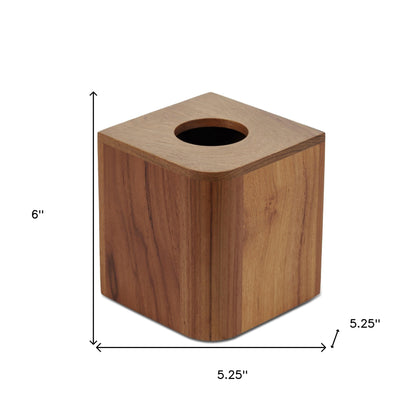 Designer Genuine Teak Tissue Box Cover