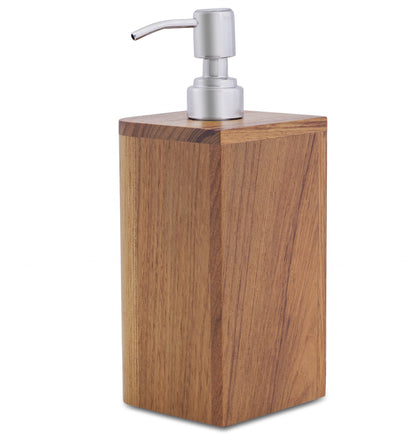 Designer Genuine Teak Soap Dispenser