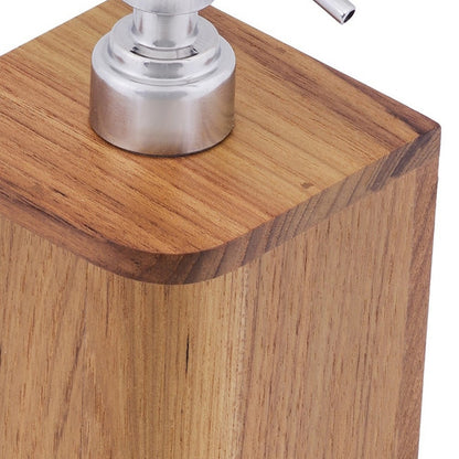 Designer Genuine Teak Soap Dispenser