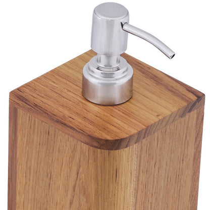 Designer Genuine Teak Soap Dispenser