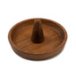 Traditional Solid Teak Ring Cone Jewelry Dish