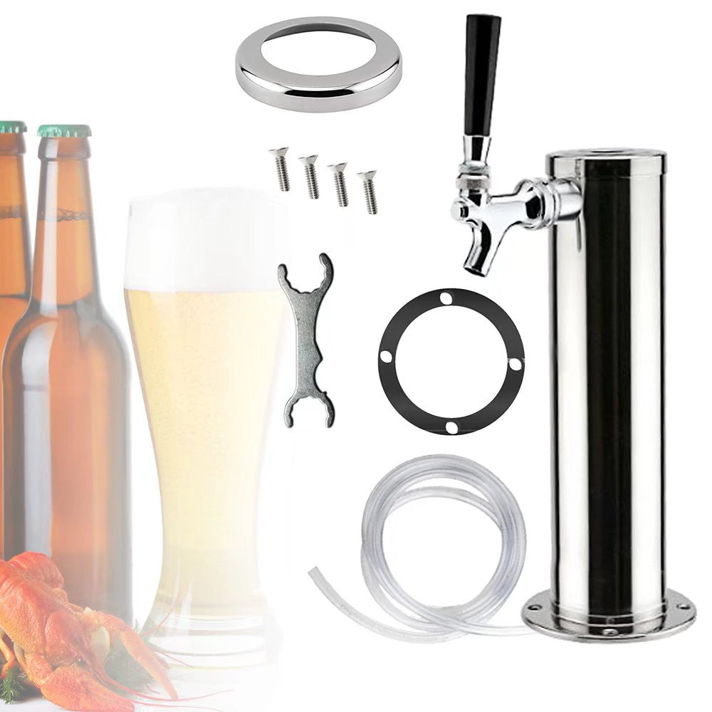 Stainless Steel Tower Beer Dispenser