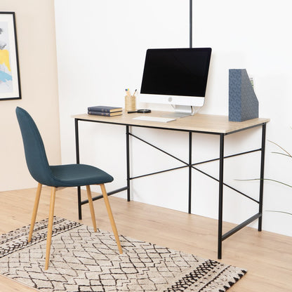 48" Brown and Black Wood Computer Desk