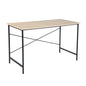 47" Natural and Black Wood and Aluminum Computer Desk