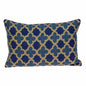 12" X 20" Blue Cotton Throw Pillow
