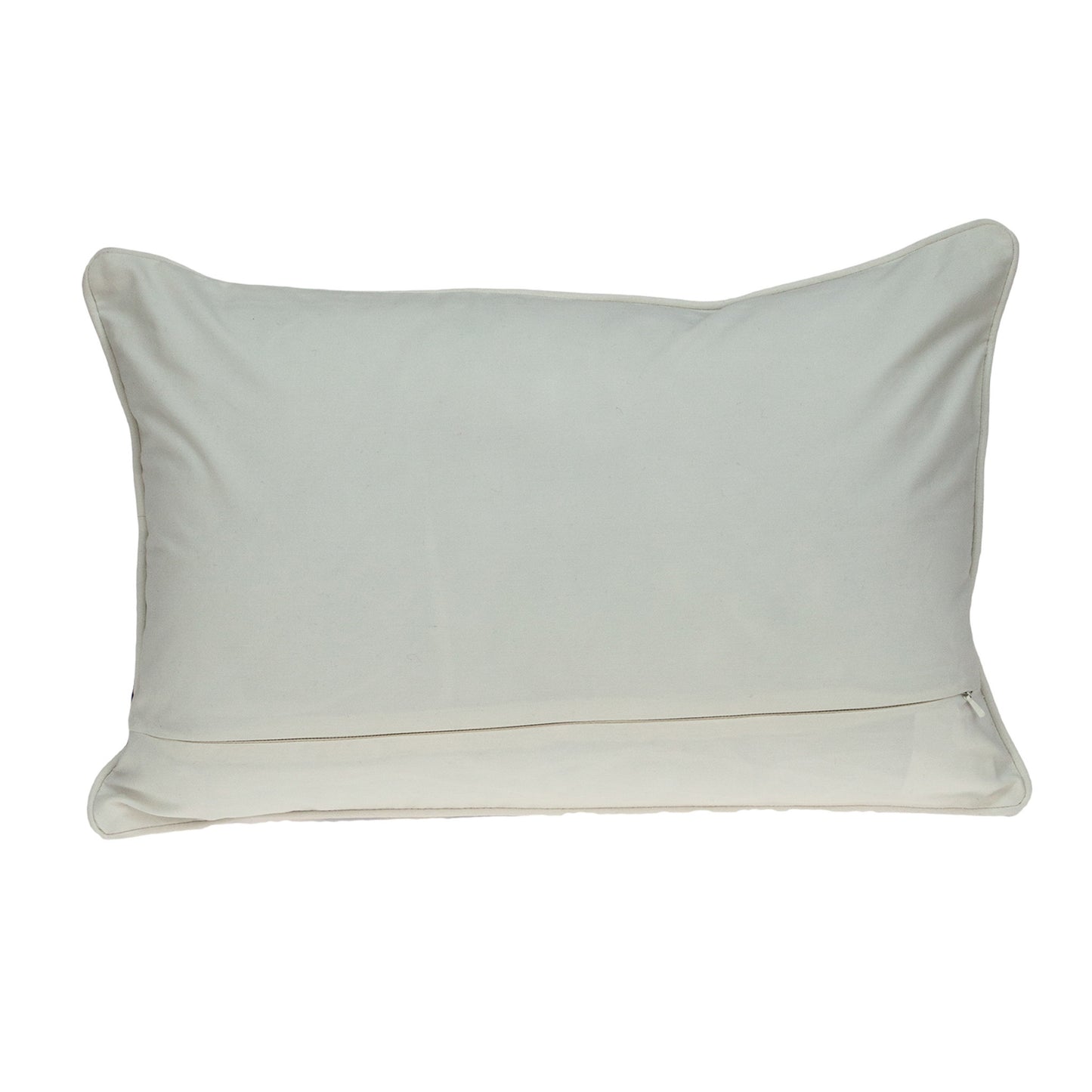 12" X 20" Blue Cotton Throw Pillow