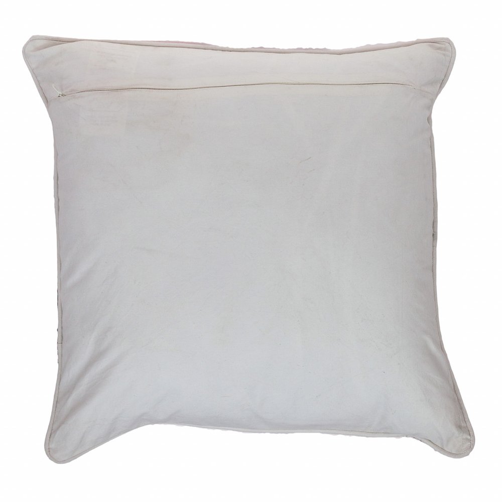 20" Black and Orange Cotton Throw Pillow With Embroidery