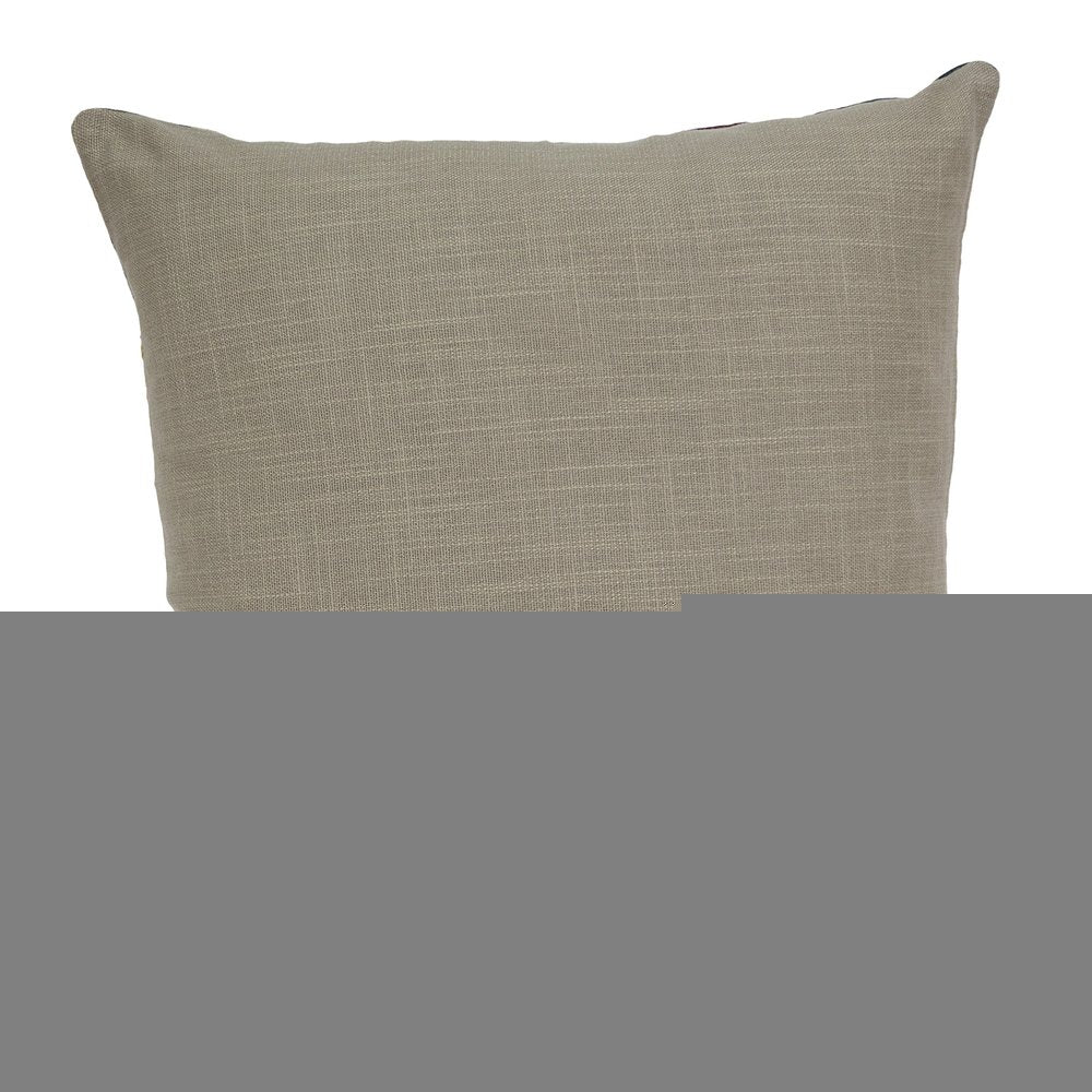 20" Mustard Yellow and Black Cotton Throw Pillow