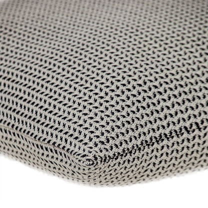 20" Beige And Black Chevron Cotton Throw Pillow