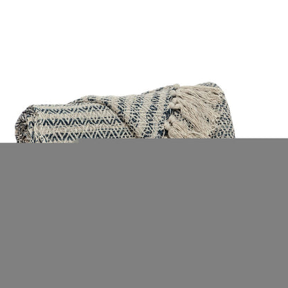Beige and Taupe Diamond Weave Handloom Throw