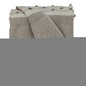 Tufted Beige Fringed Woven Handloom Throw