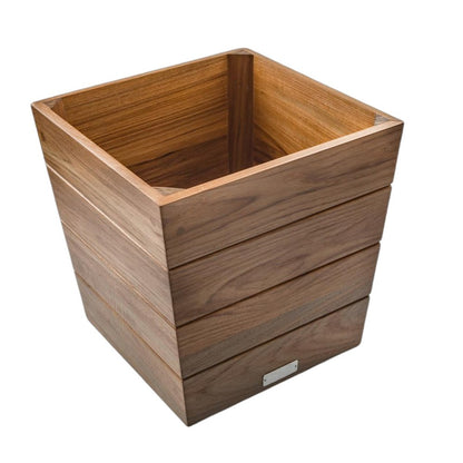 12" Brown Wood Indoor Outdoor Square Planter Box