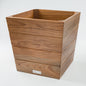12" Brown Wood Indoor Outdoor Square Planter Box